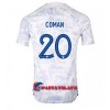 Virallinen Fanipaita Ranska Kingsley Coman 20 Vieraspelipaita MM-Kisat 2022 - Miesten